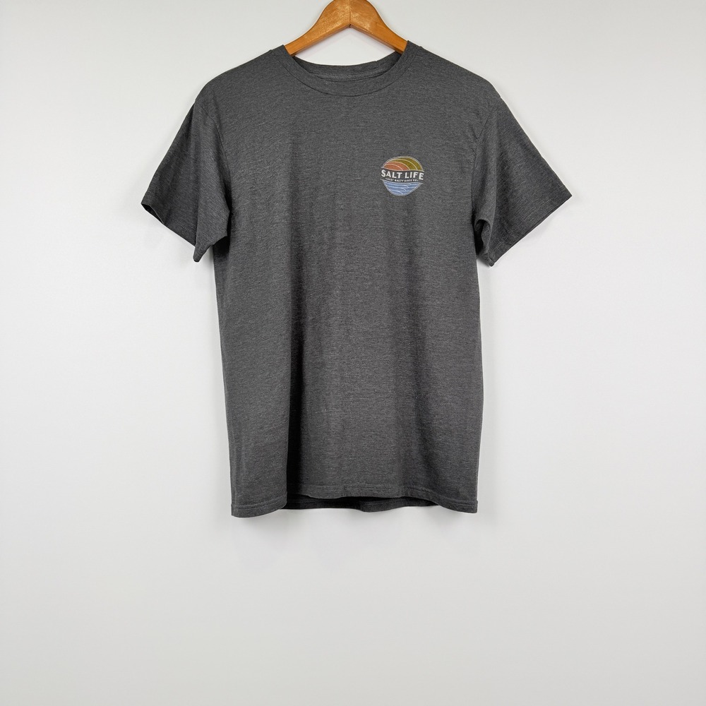 Salt Life T-Shirt Mens M Gray Good Livin Salty Since 03 Graphic Tee